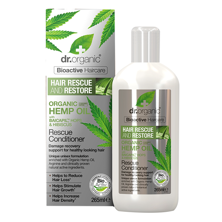 Après-shampooing Rescue & Restore Dr Organic à l'Huile de chanvre - 265ml-2