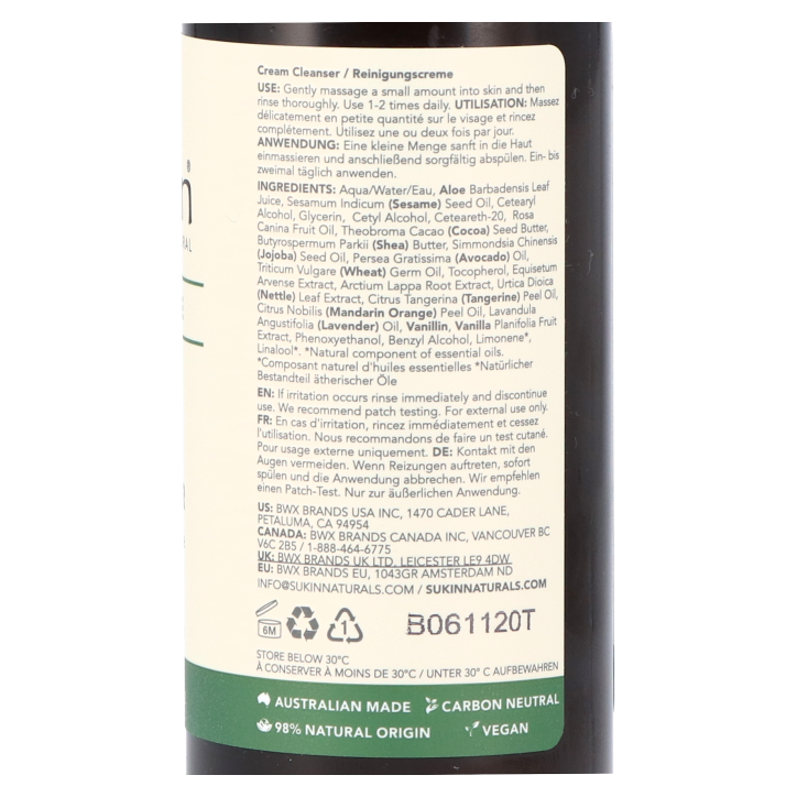 Sukin Cream Cleanser - 125ml
