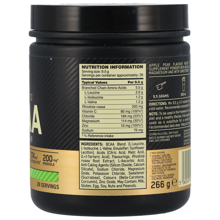 Optimum Nutrition Gold Standard BCAA Pomme Poire - 266 g-3