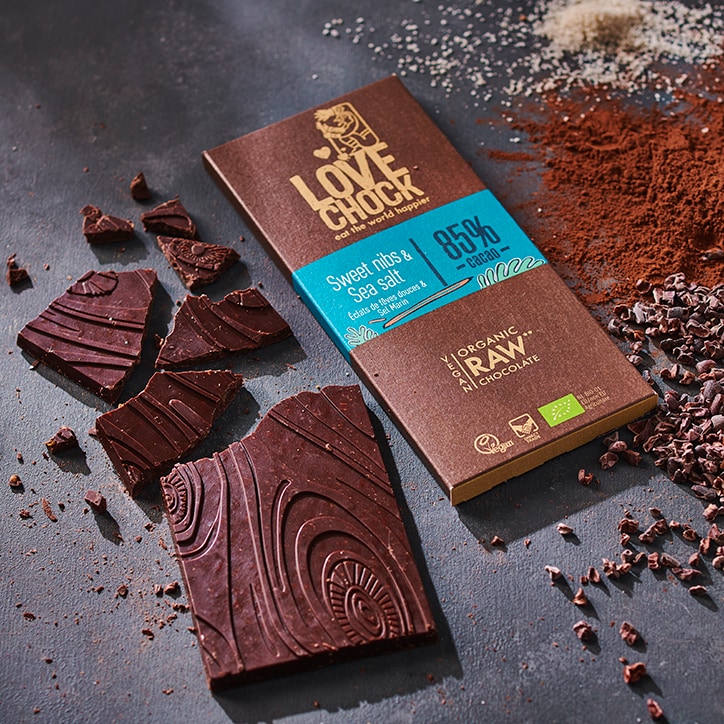 Lovechock Sweet Nibs & Sea Salt 85% Cacao Bio - 70g-2