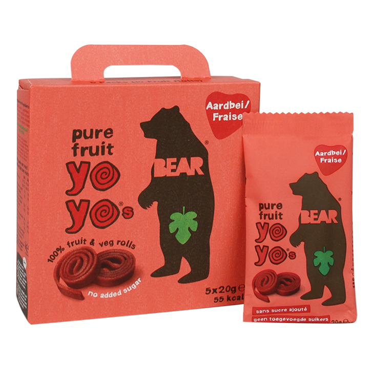 Bear Yoyo Strawberry Fruitrolletjes (100gr)-2