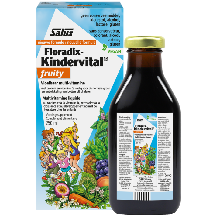 Floradix Kindervital multi vitamines fruitées spécial enfants formule 250 ml-2