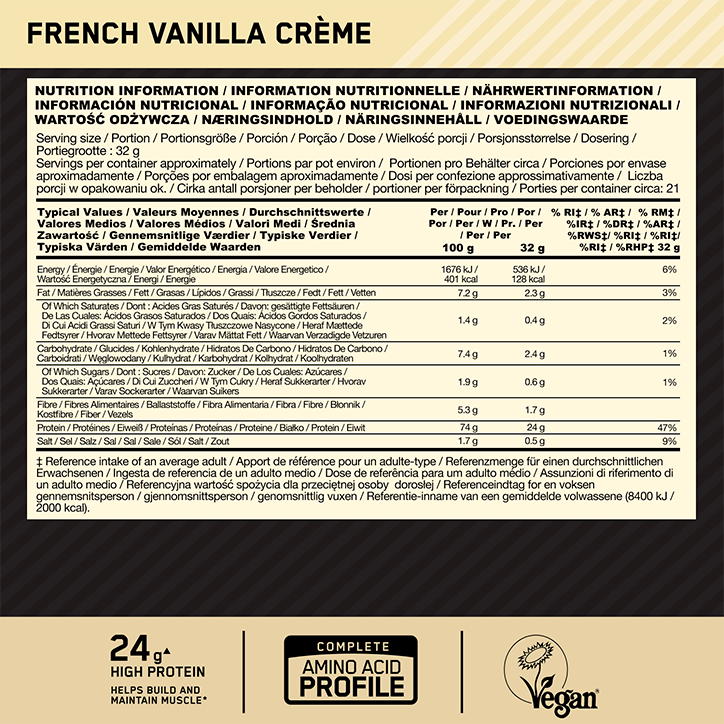 Optimum Nutrition Gold Standard 100% Plant Protéine Vanille - 684g-3