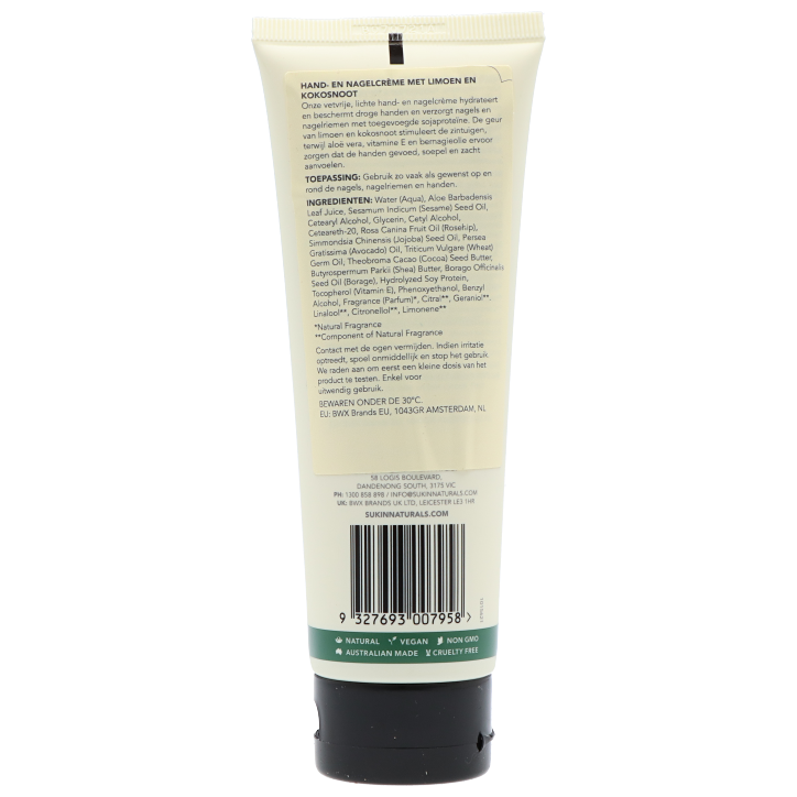Sukin Hand and Nail Cream Lime & Coconut - 125ml-2