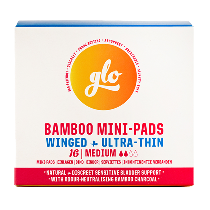 glo Mini serviettes bambou pour incontinence vessie sensible - 16 pièces-1