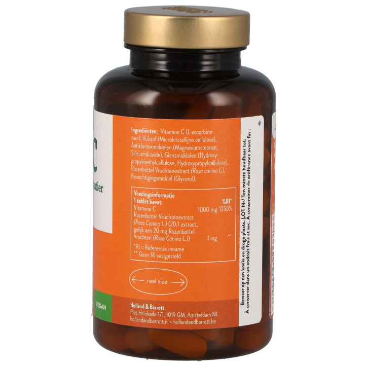 Holland & Barrett Vitamine C met Rozenbottel 1000mg - 120 tabletten-2