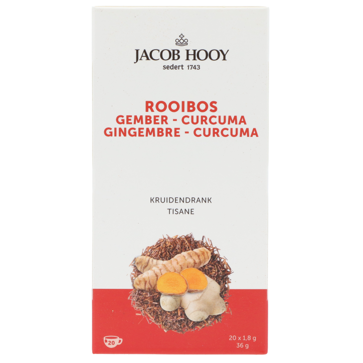Jacob Hooy Rooibos gingembre curcuma - 20 sachets-1