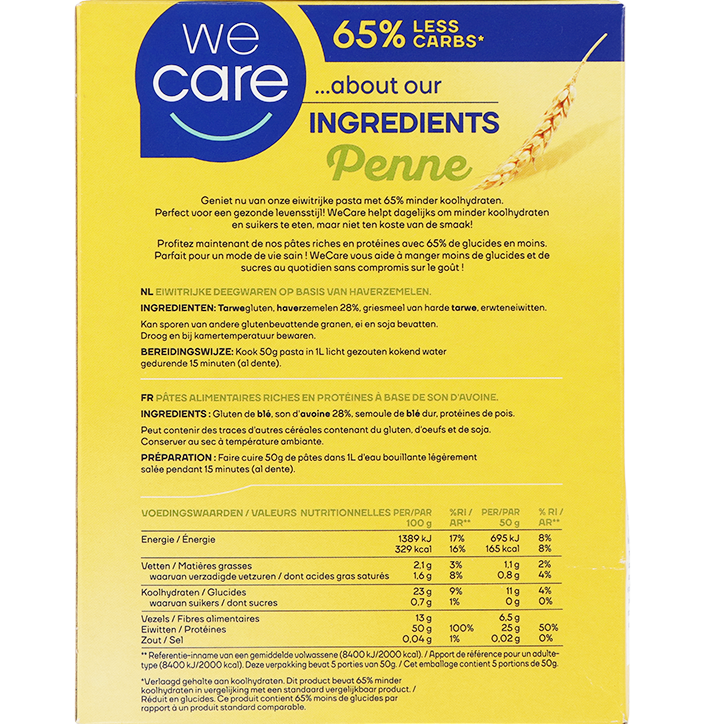 WeCare Lower Carb Pasta Penne (250gr)-2