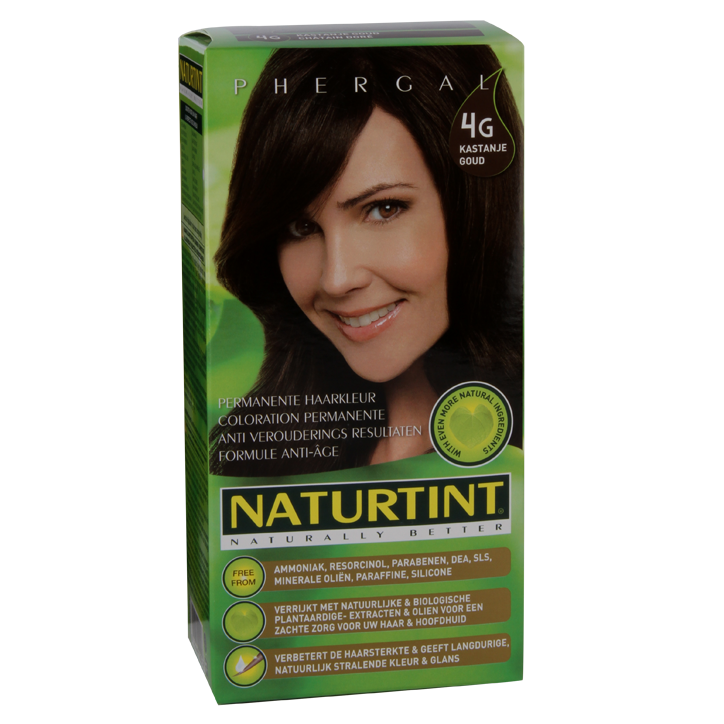 Naturtint Permanente Haarkleuring 4G Kastanje Goud - 170ml-3