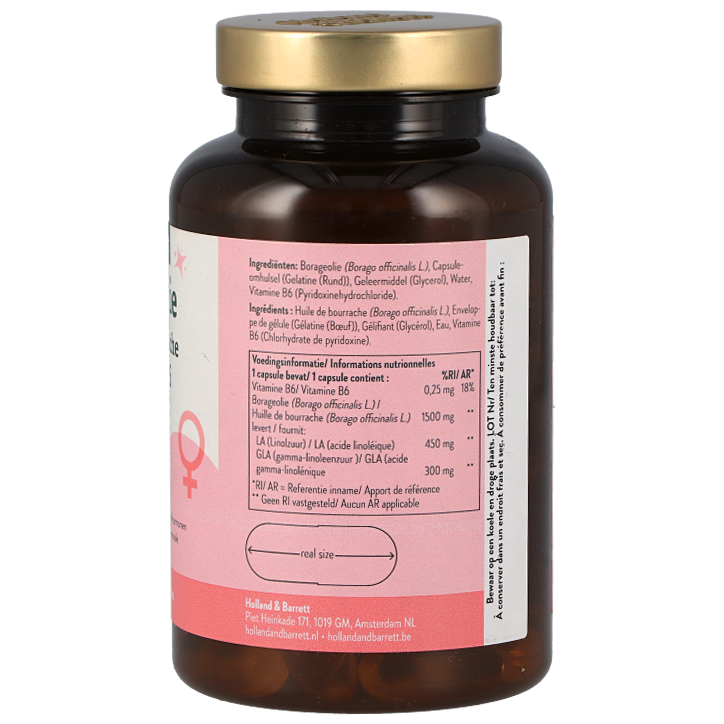 Holland & Barrett Borageolie + Vitamine B6 1500mg - 60 capsules-2