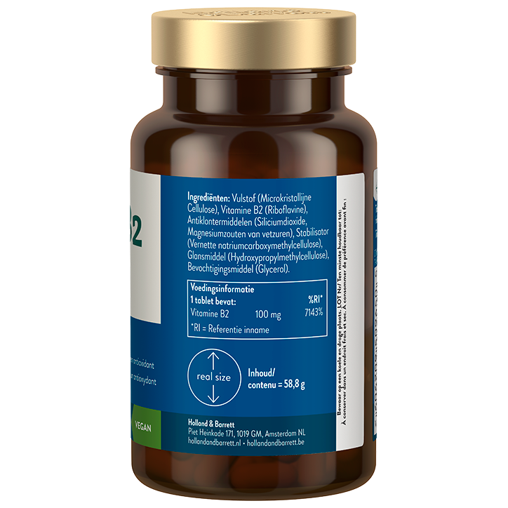 Holland & Barrett Vitamine B2 Riboflavine 100mg - 120 comprimés-2