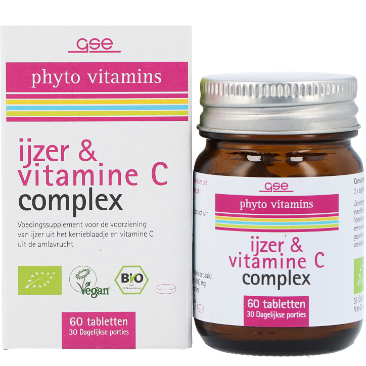 GSE phyto vitamines fer & vitamine C Complexe 30gr - 60 tabletten
