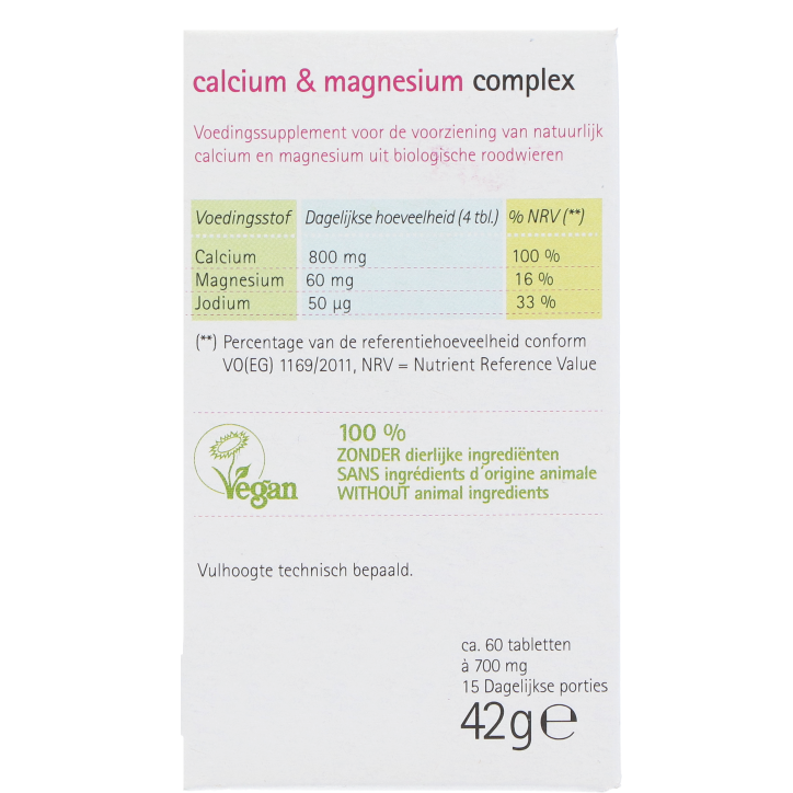 GSE phyto vitamines Calcium + Magnesium Complex (60 tabletten)