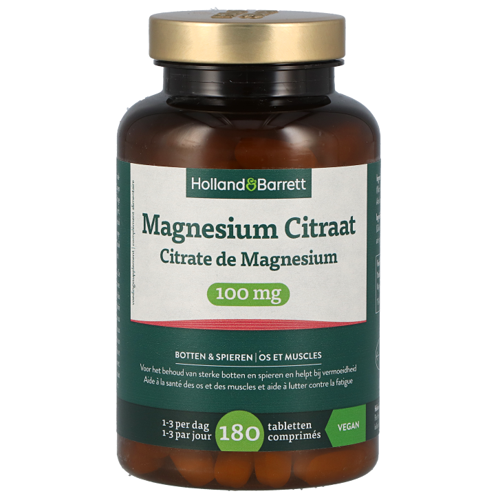 Holland & Barrett Magnesium Citraat 100 mg - 180 Tabletten-1
