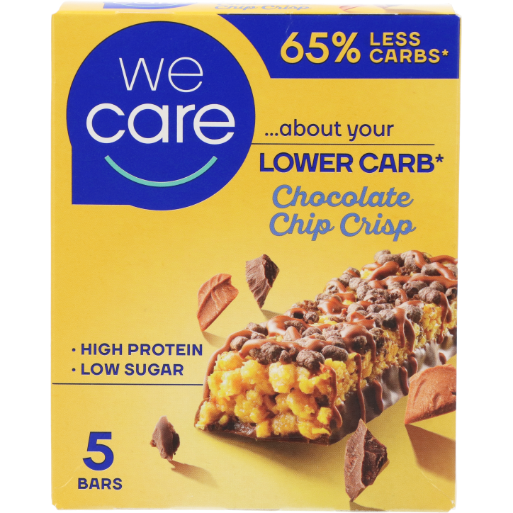 WeCare Lower Carb Chocolate Chip Crisp Repen - 5 x 30 g-1