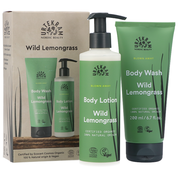 Urtekram Wild Lemongrass Giftbox (Body Lotion 245ml + Body Wash 200ml)-2