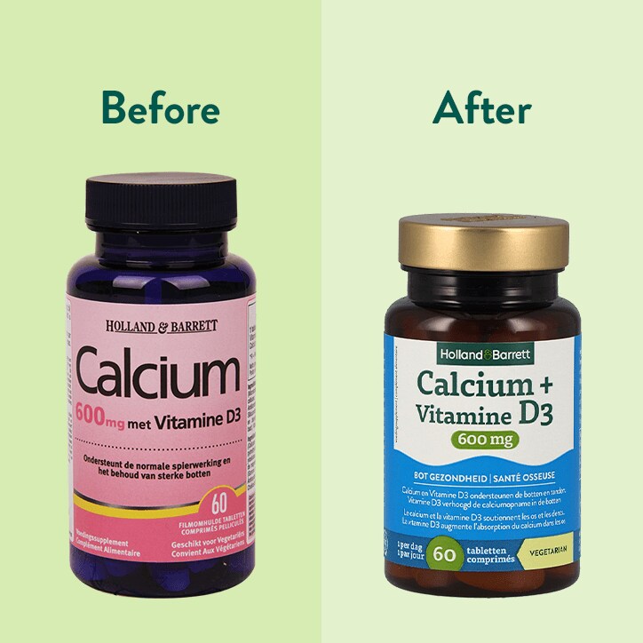 Holland & Barrett Calcium + Vitamine D3 600mg - 60 tabletten-4