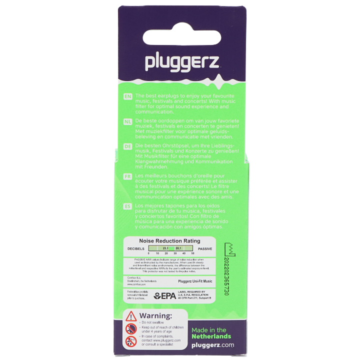 Pluggerz Music Earplugs - 1 set-3
