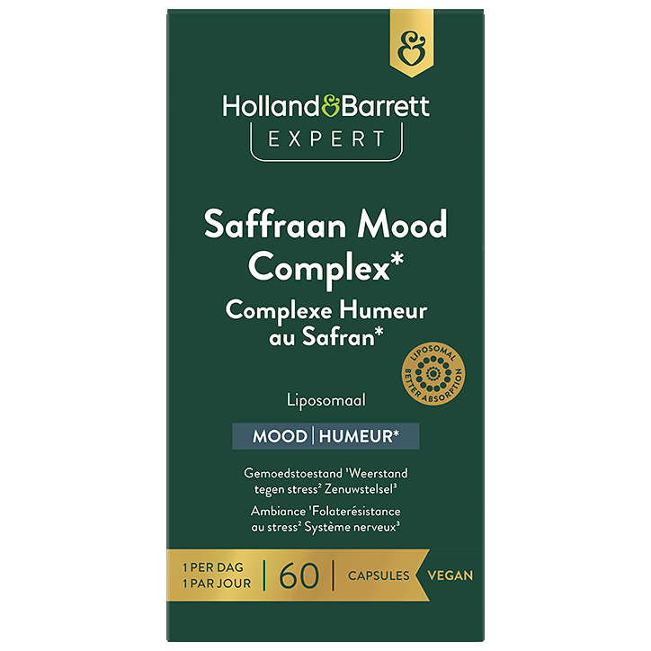Holland & Barrett Expert Saffraan Mood Complex Liposomaal - 60 capsules