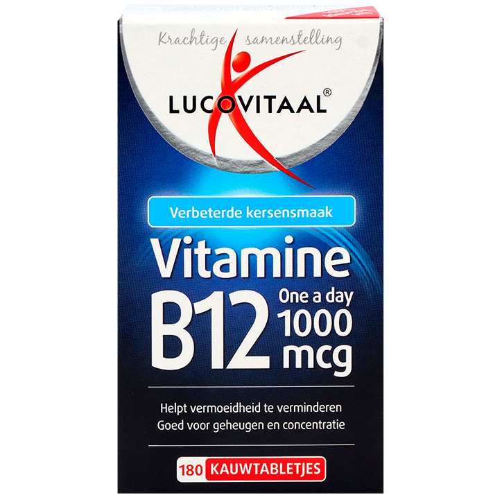 Lucovitaal Vitamine B12 1000mcg Kersensmaak - 180 kauwtabletten-1