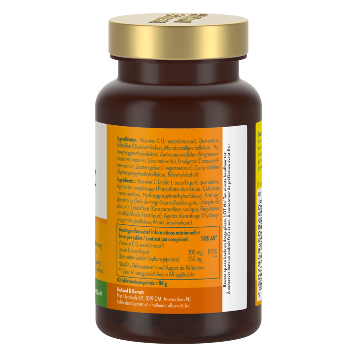 Holland & Barrett Quercetine + Vitamine C 250mg + 700mg - 60 tabletten-2