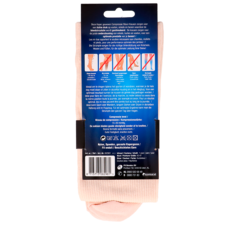 Lucovitaal Chaussettes de Compression Nude 36-41-2