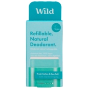 Wild Déodorant Naturel Coton Frais et Sel de Mer - 1x Kit de Base
