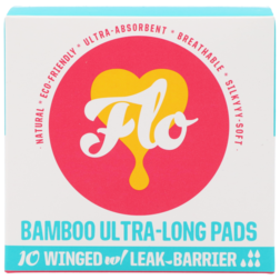 Flo Bamboo Ultra-Long Pads Winged - 10 stuks