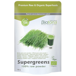 Biotona 100% Raw Supergreens Poeder Bio - 150g