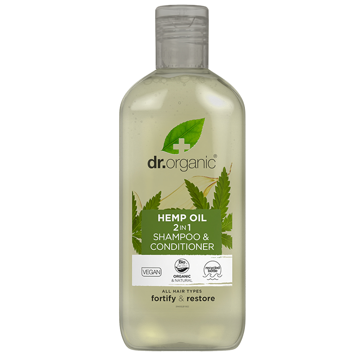 Shampoing & après-shampoing Dr. Organic à l'Huile de chanvre 2 en 1 265 ml-1