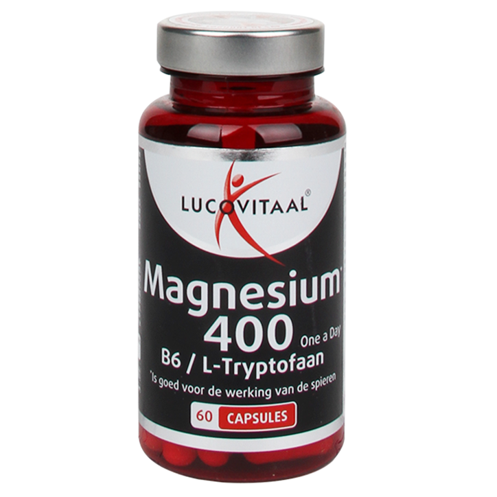 Lucovitaal Magnésium 400mg B6 / L-Tryptophane - 60 capsules-1