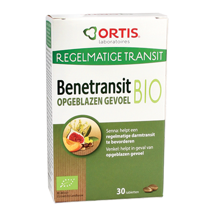 Ortis Benetransit Opgeblazen Gevoel Bio (30 Tabletten)-1