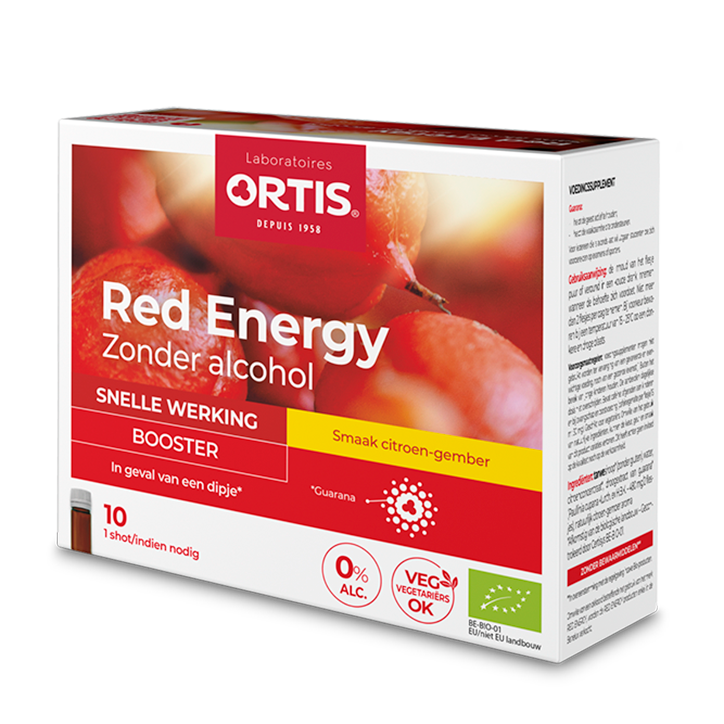 Ortis Red Energy Zonder Alcohol Vloeibaar Bio-1