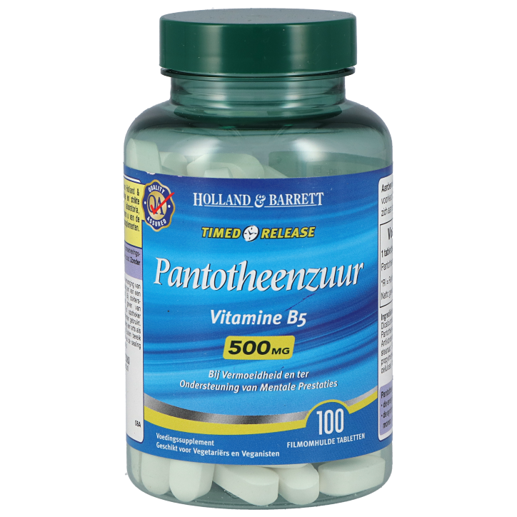 Holland & Barrett Pantotheenzuur, 500mg (100 Tabletten)-1