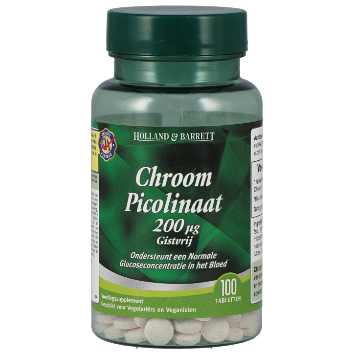 Holland & Barrett Chroom Picolinaat, 200mcg (100 Tabletten)-1