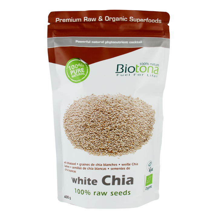 Biotona 100% Raw White Chia Seed Bio - 400g-1