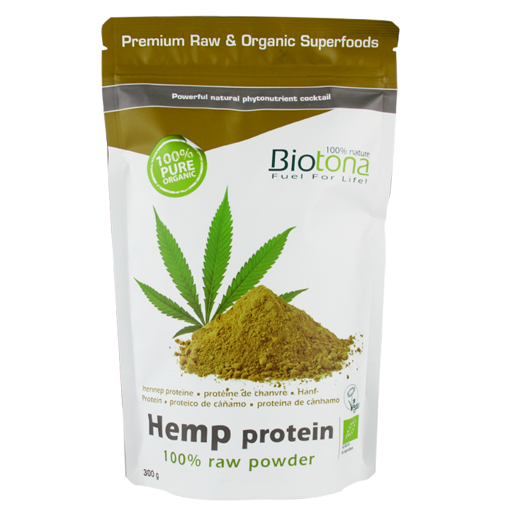 Biotona Hemp 100% Raw Protein Powder Bio - 300g-1