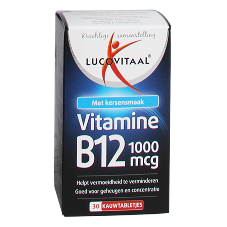 Lucovitaal Vitamine B12 1000mcg Cerise - 30 comprimés à mâcher-1