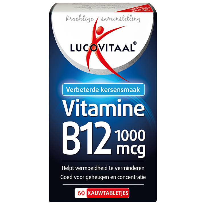 Lucovitaal Vitamine B12 1000mcg Cerise - 60 comprimés à mâcher-1