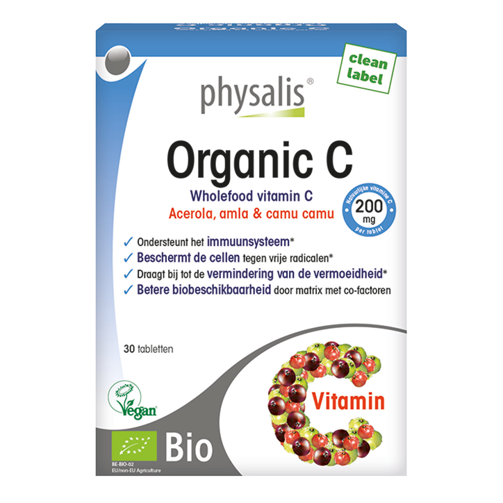 Physalis Organic Vitamine C, 200mg Bio (30 Tabletten)-1