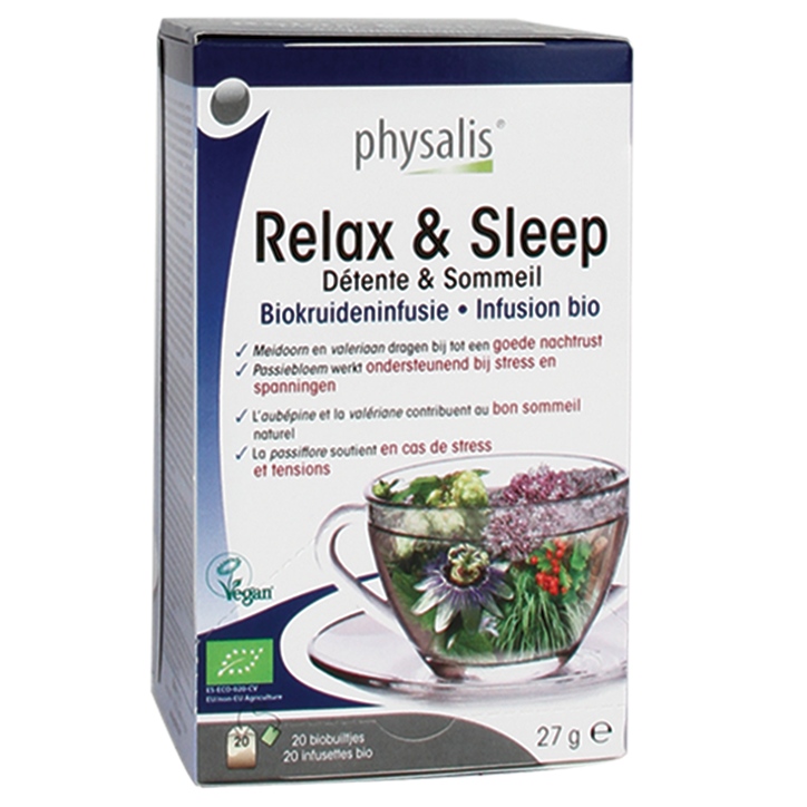 Physalis Kruideninfusie Relax & Sleep Bio - 20 theezakjes-1
