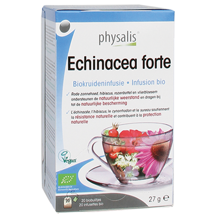 Physalis Kruideninfusie Echinacea Forte Bio - 20 theezakjes-1