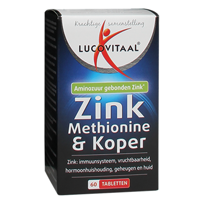 Lucovitaal Zink - Methionine & Koper (60 Tabletten)-1