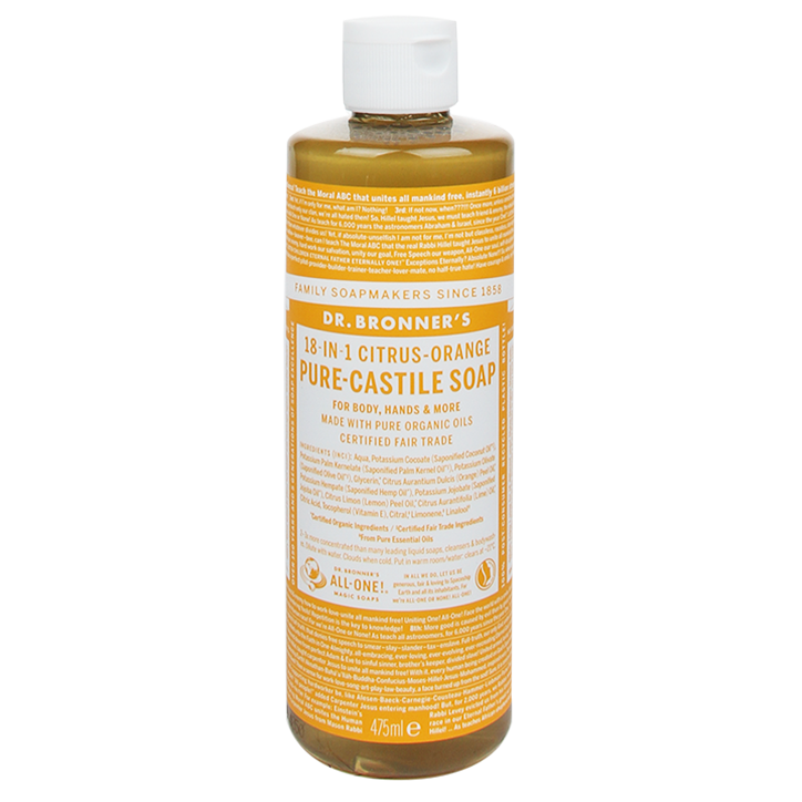 Dr Bronner's Pur savon de Castille Agrumes Orange 475 ml-1