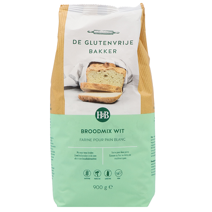 De Glutenvrije Bakker Broodmix Wit - 900g-1