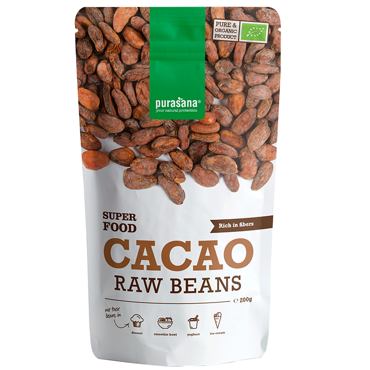 Purasana Raw Cacaobonen Bio - 200g-1
