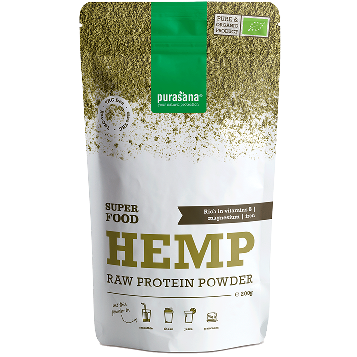 Purasana Hemp Protein Raw Powder Bio - 200g-1