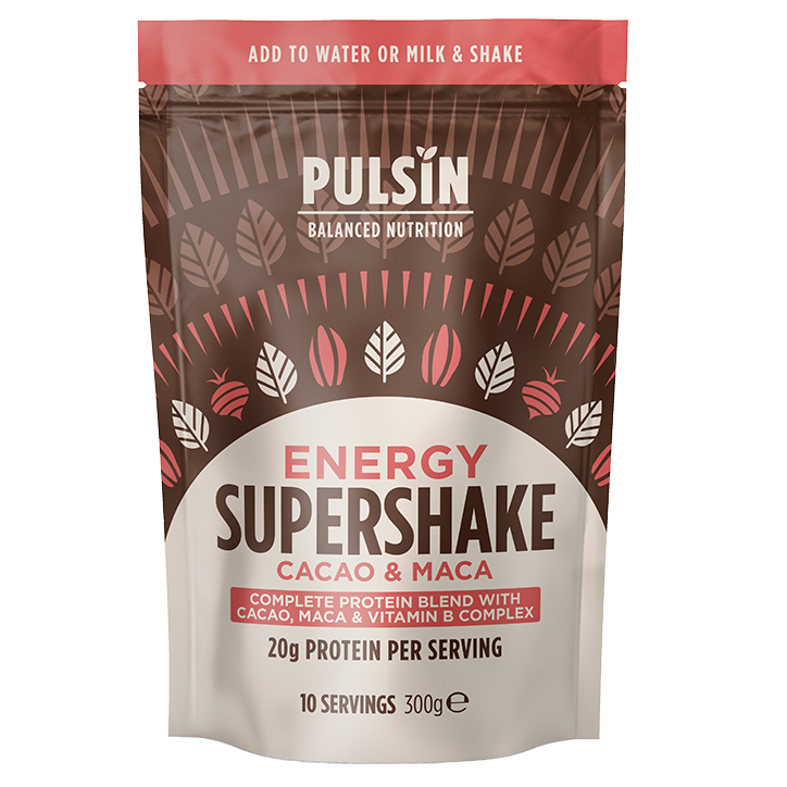 Pulsin Supershake Energy Blend Cacao et Maca (300g)-1
