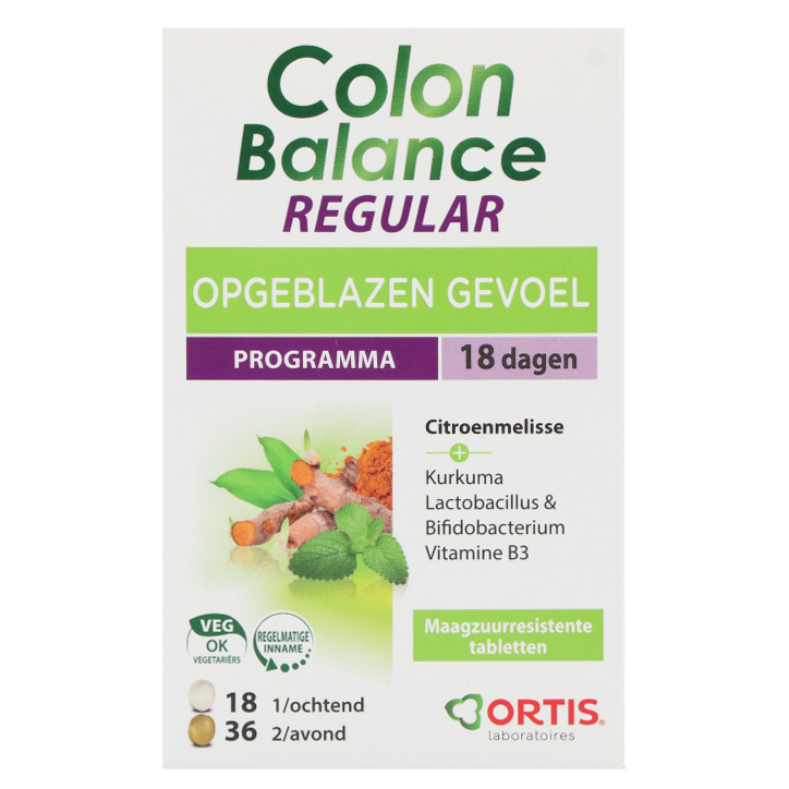 Ortis Colon Balance Opgeblazen Gevoel (54 Tabletten)-1