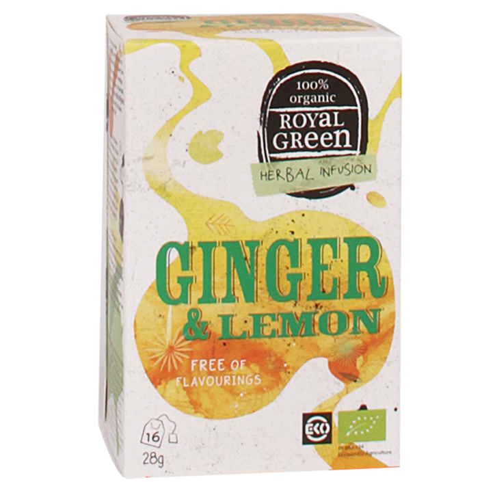 Royal Green Ginger Lemon Bio (16 Theezakjes)-1